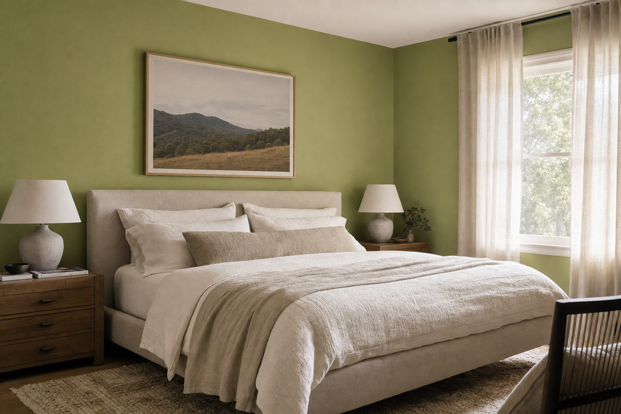 Ivy Pasture by Valspar on interiors
