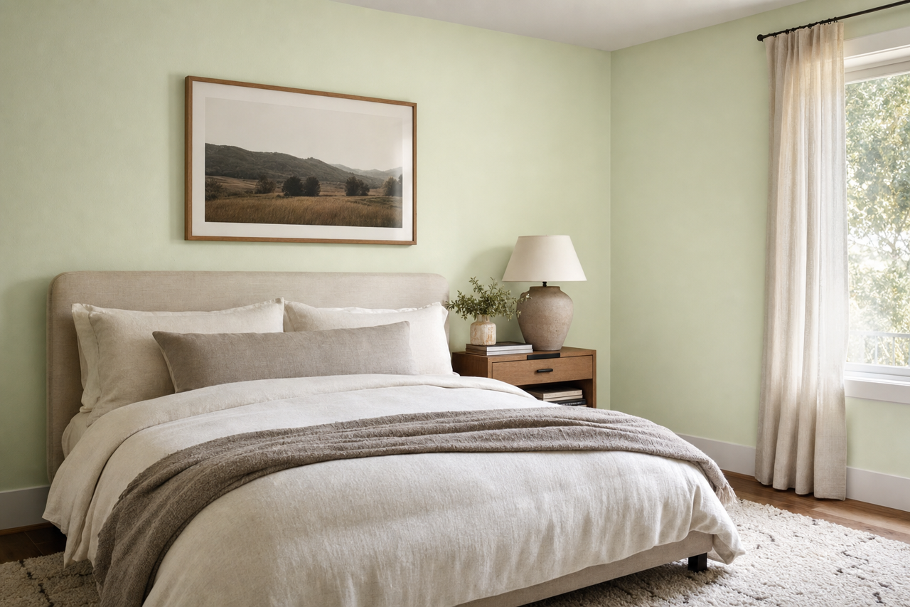Mint Mist by Valspar on interiors