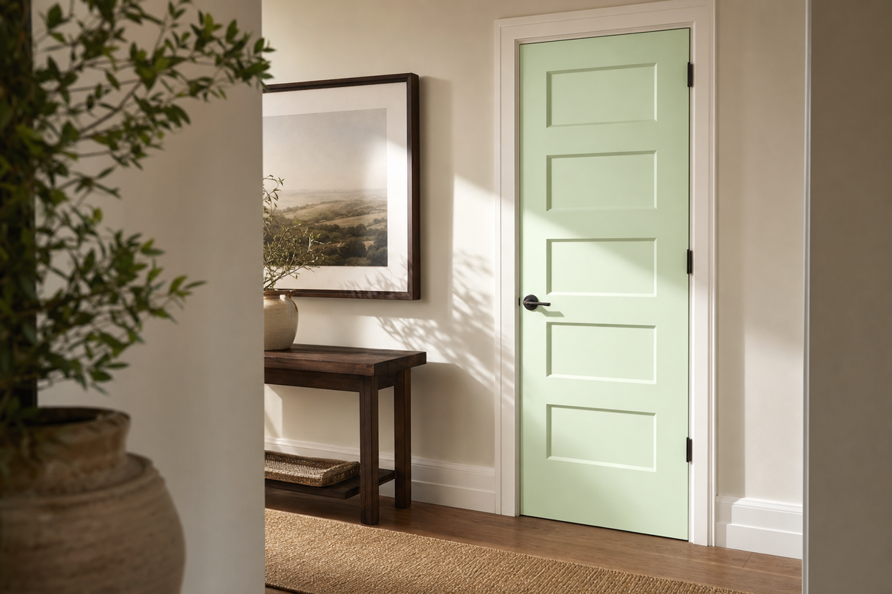 Sprig of Mint by Valspar on interior-doors