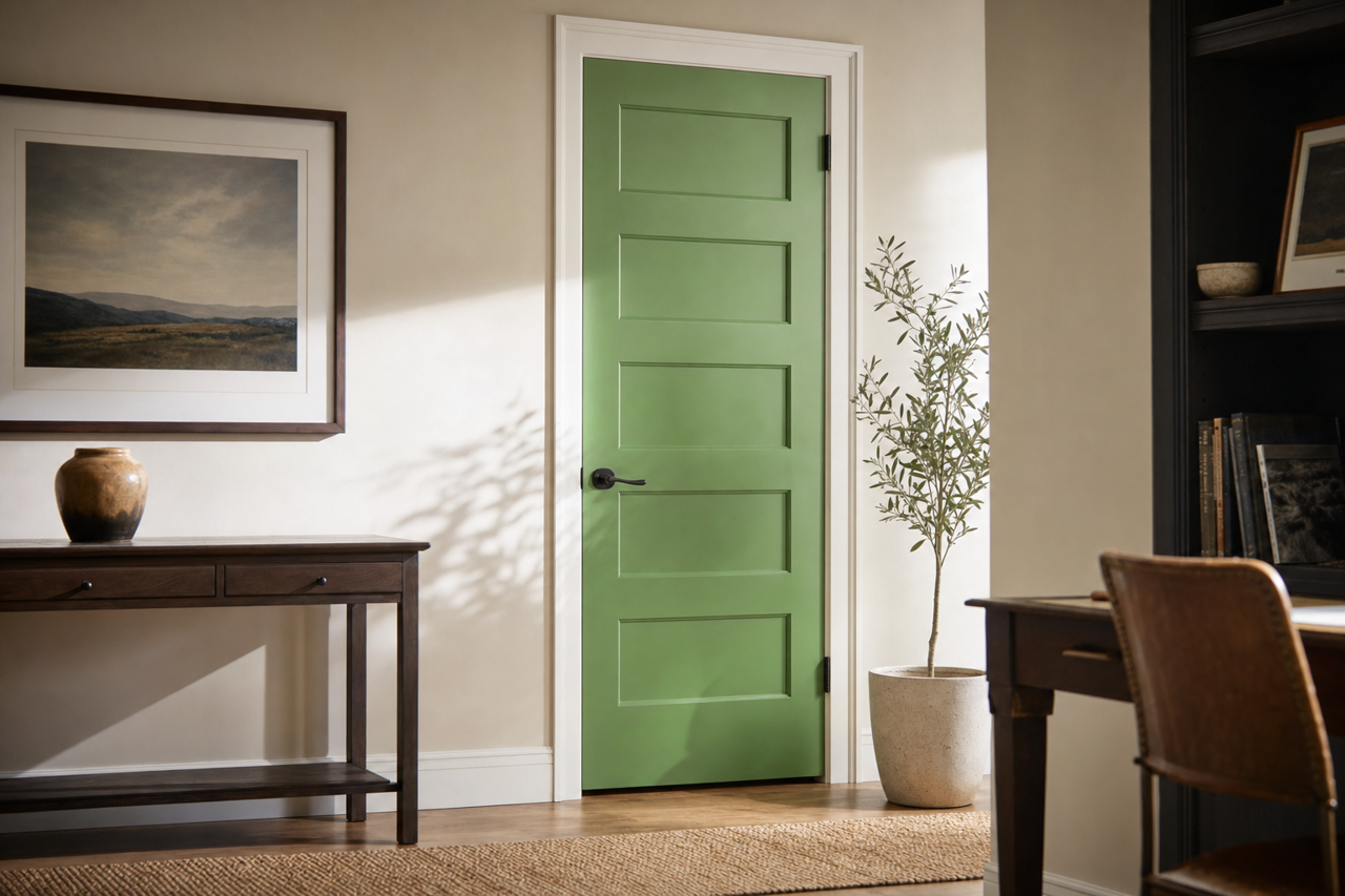 Putting Green by Valspar on interior-doors