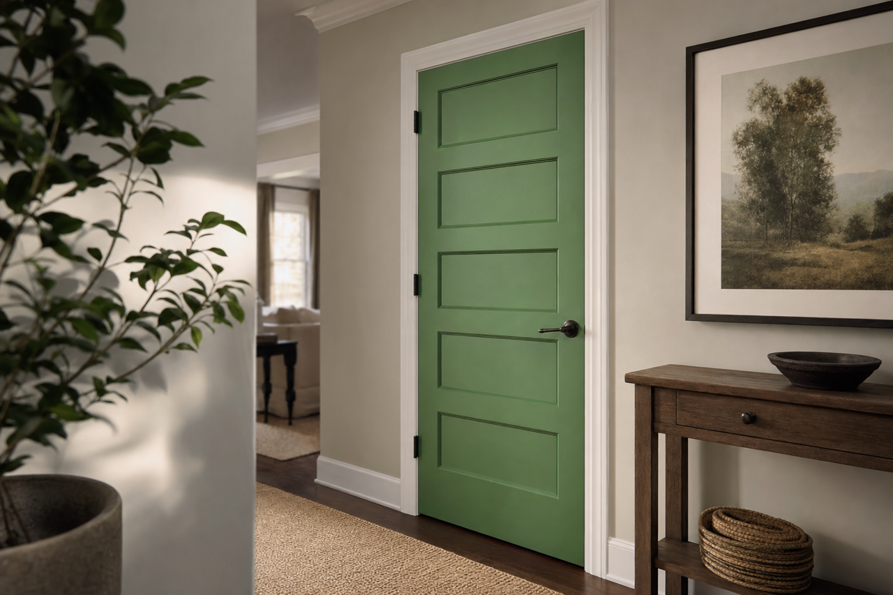 Enchanted Forest by Valspar on interior-doors