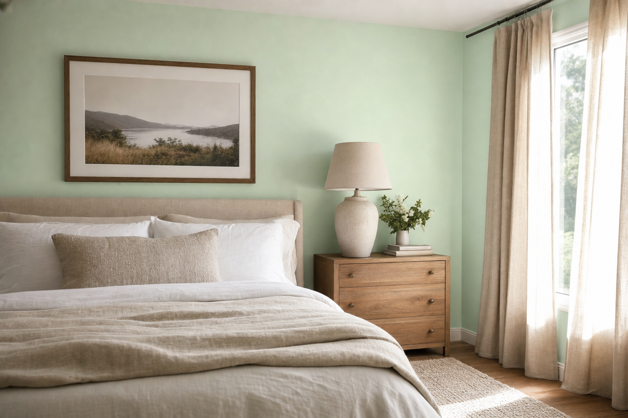 Summer Sigh by Valspar on interiors