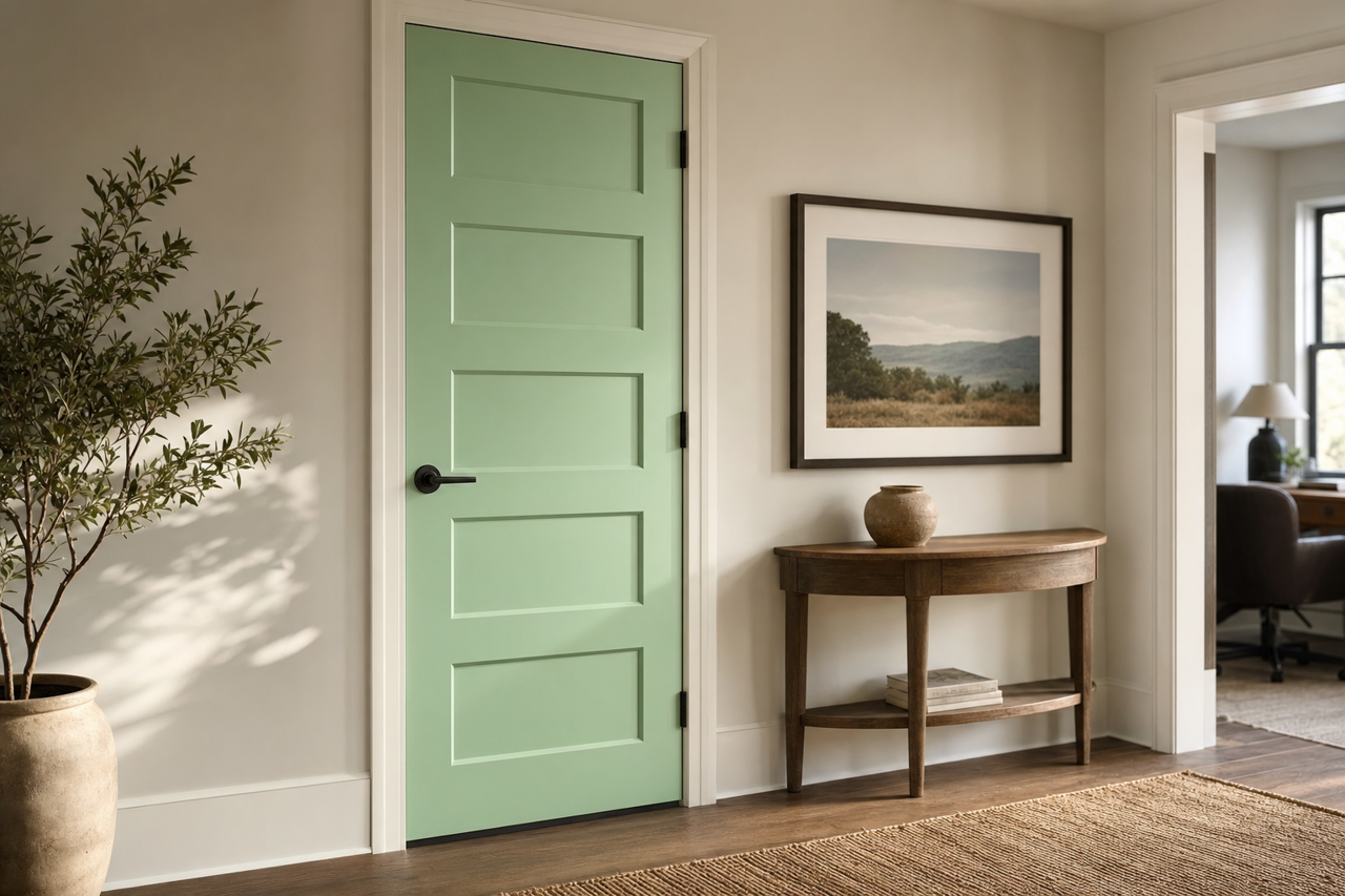 Garden Sprout by Valspar on interior-doors