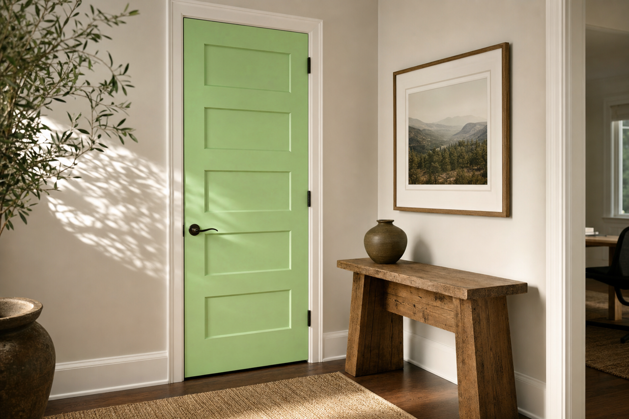 Greenscape by Valspar on interior-doors