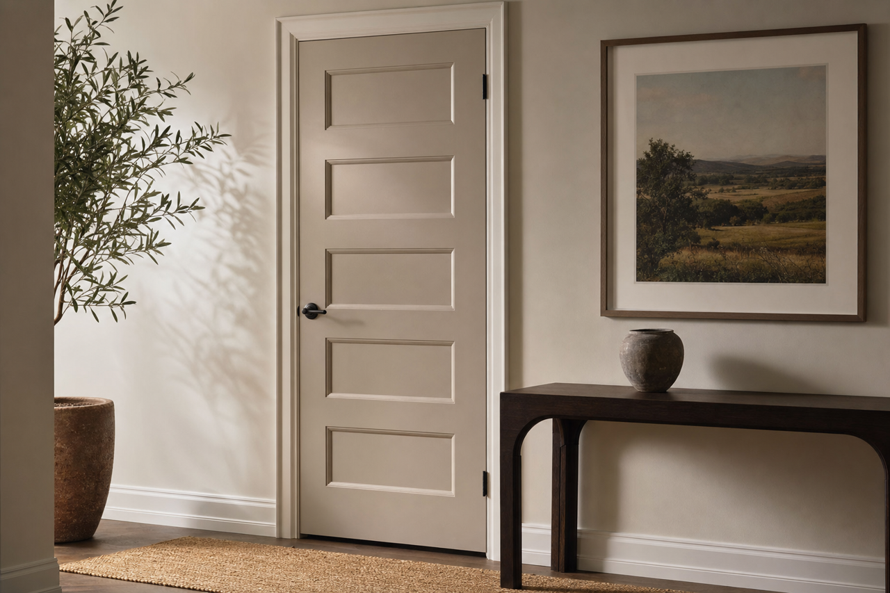 Smoked Oyster by Valspar on interior-doors