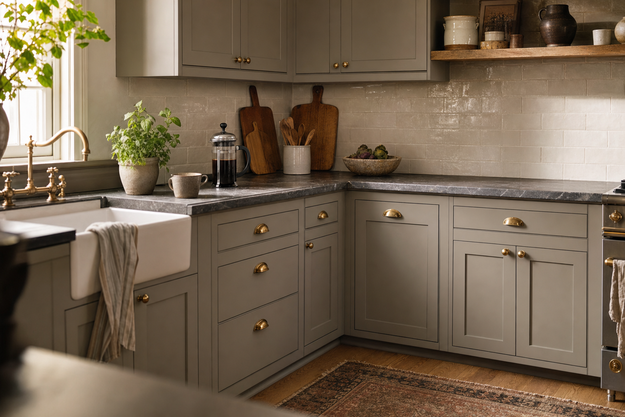 Seine by Valspar on cabinets