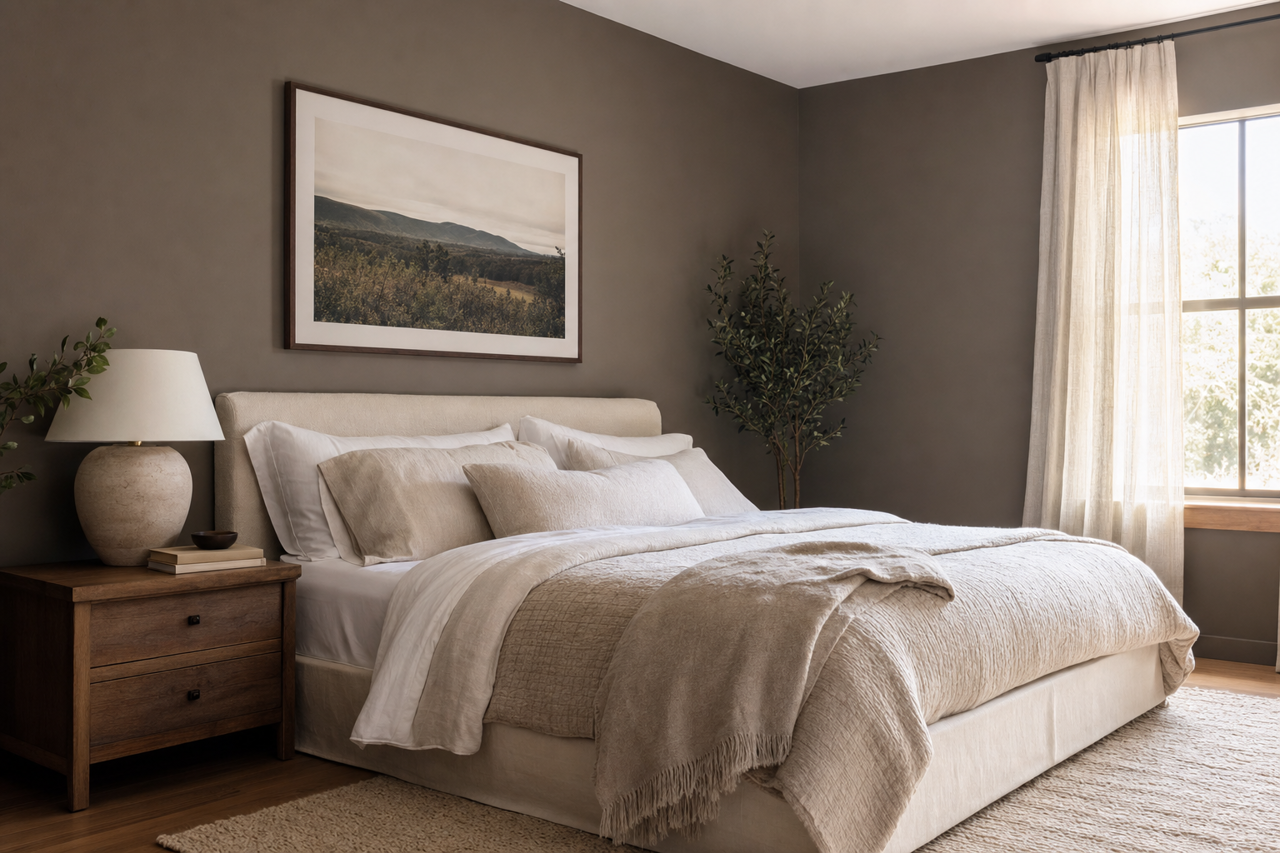 Italian Leather by Valspar on interiors