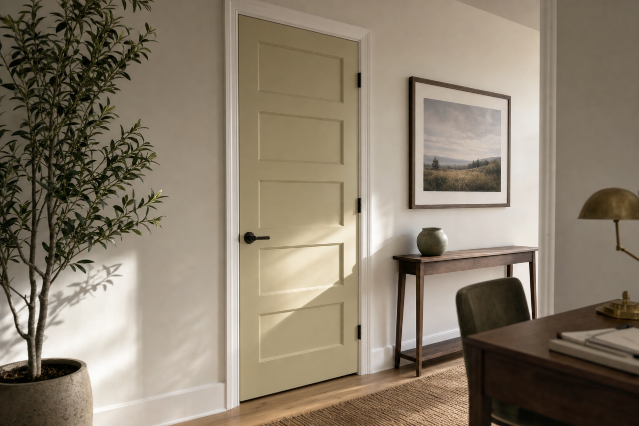 Oakmoss by Valspar on interior-doors