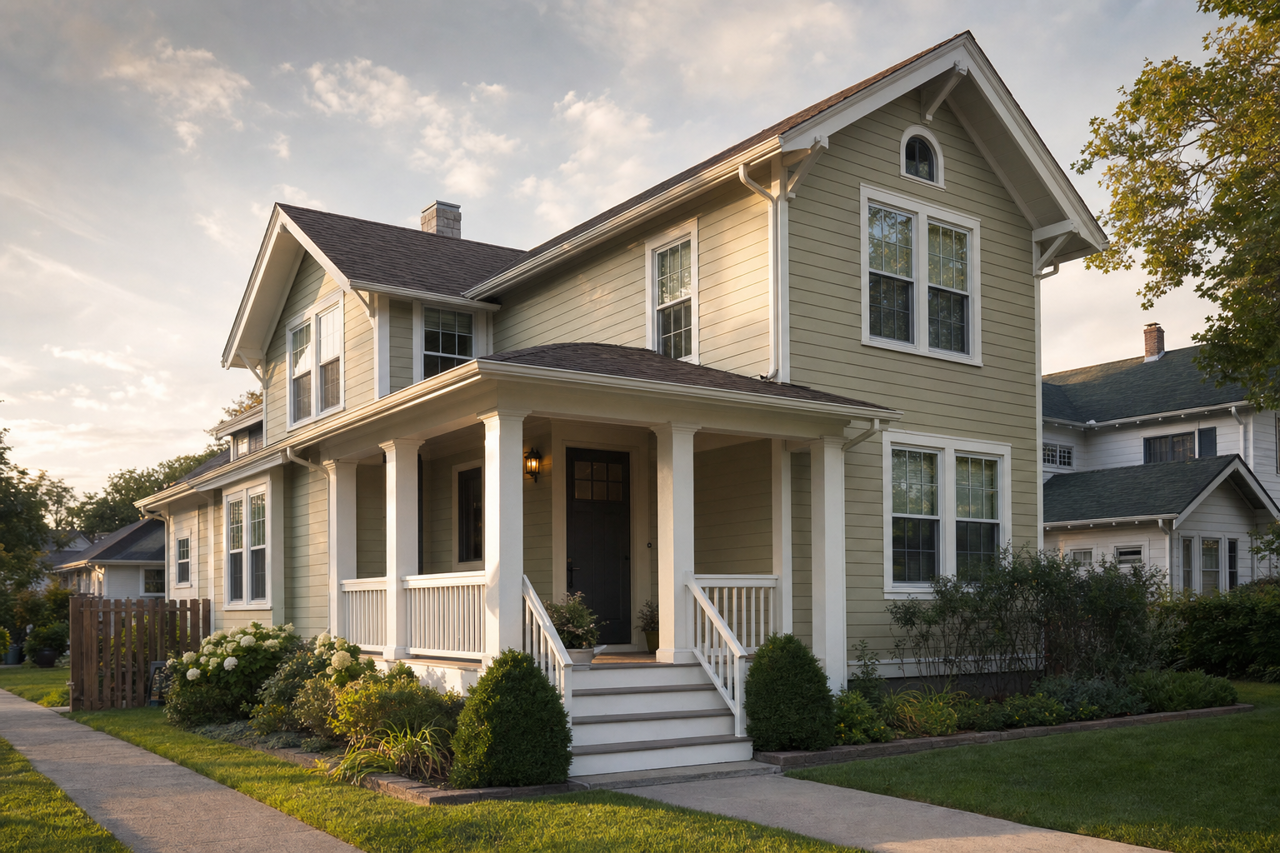 Dusty Olive by Valspar on exterior