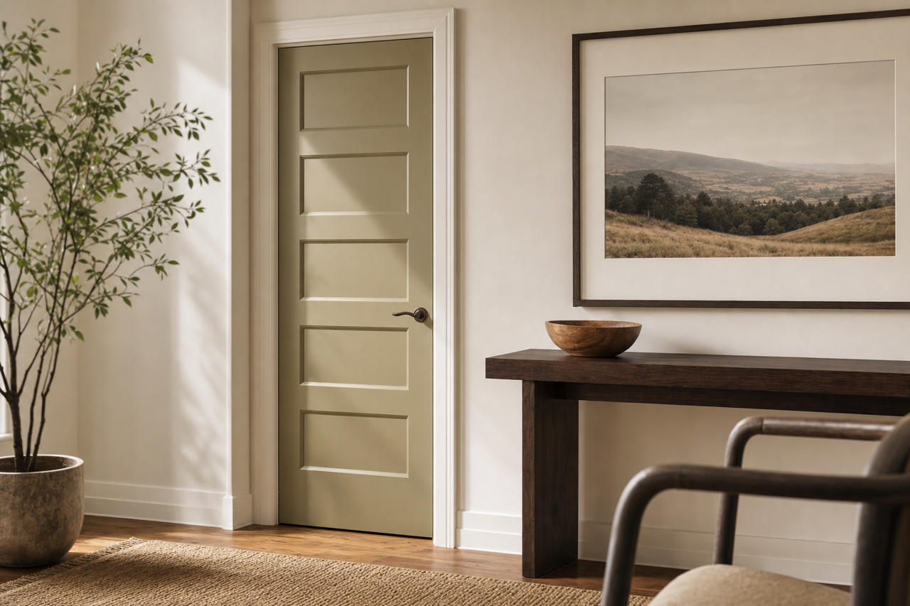 Ripe Olives by Valspar on interior-doors
