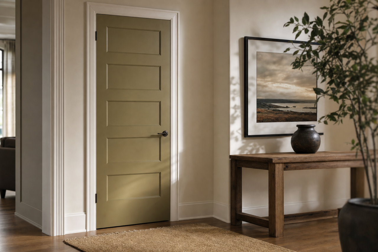 Summer's End by Valspar on interior-doors