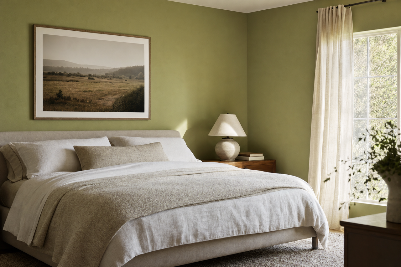 Green Jalapeño by Valspar on interiors