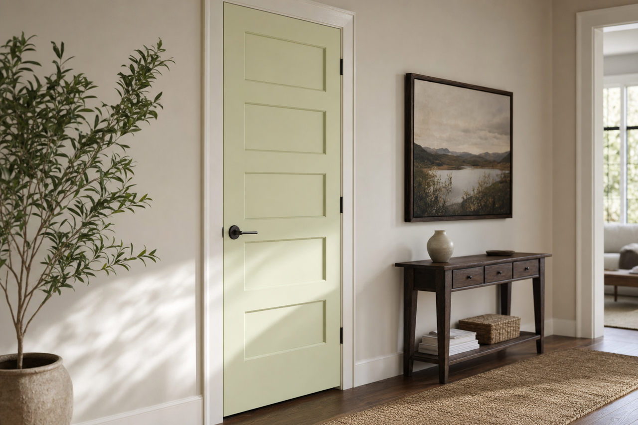 Lime Sorbet by Valspar on interior-doors