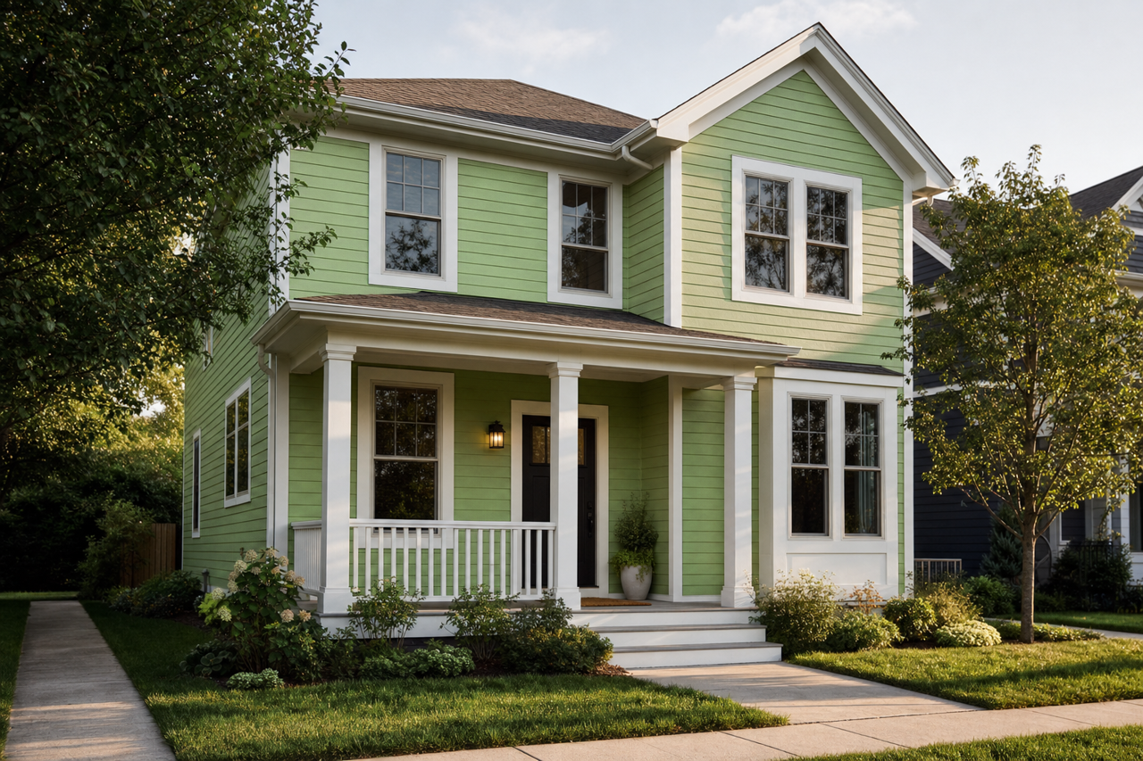Pea Pod by Valspar on exterior