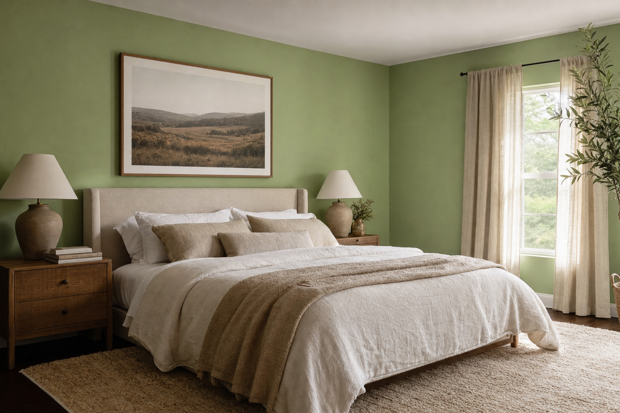 Pea Pod by Valspar on interiors