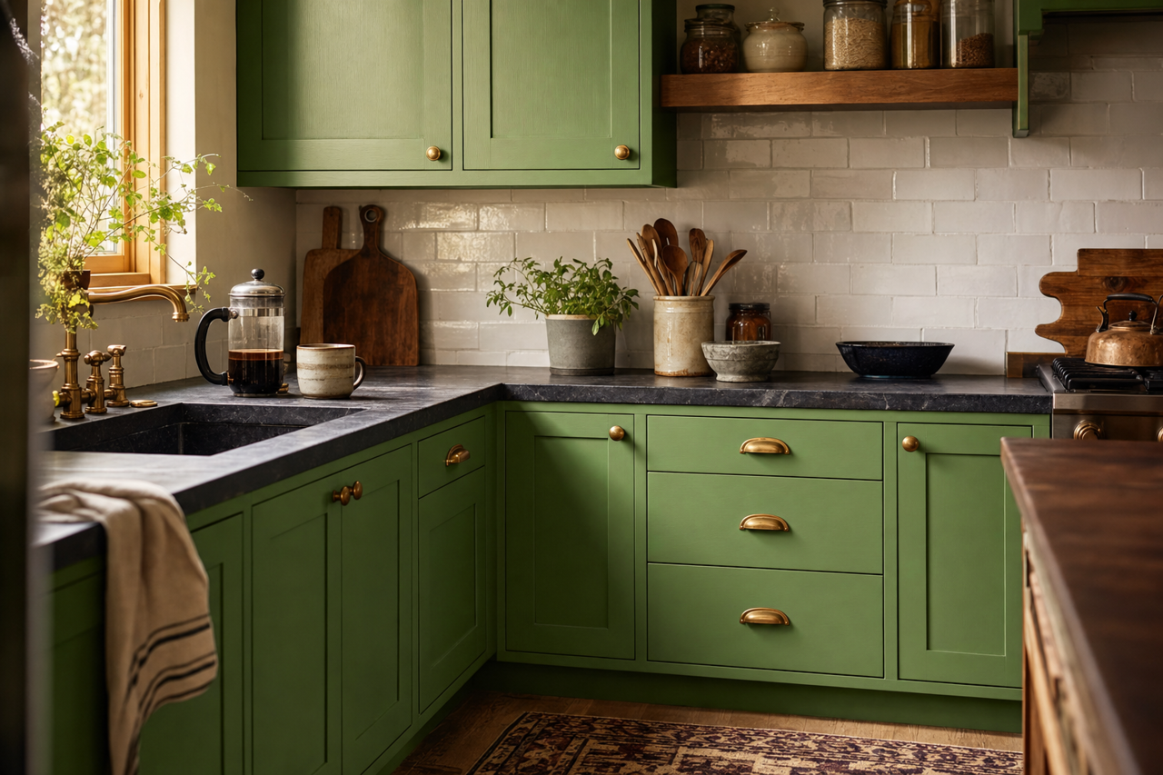Leprechaun by Valspar on cabinets