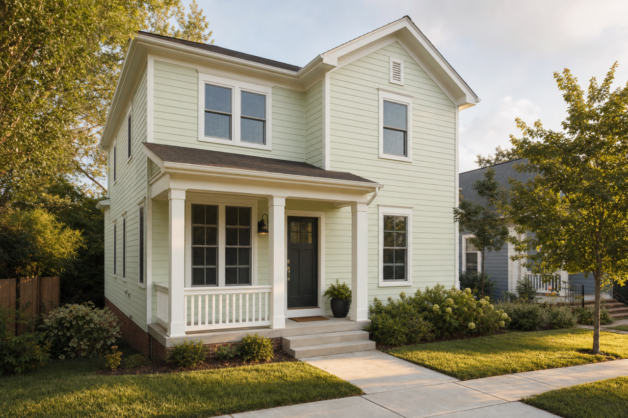 Green Mist by Valspar on exterior