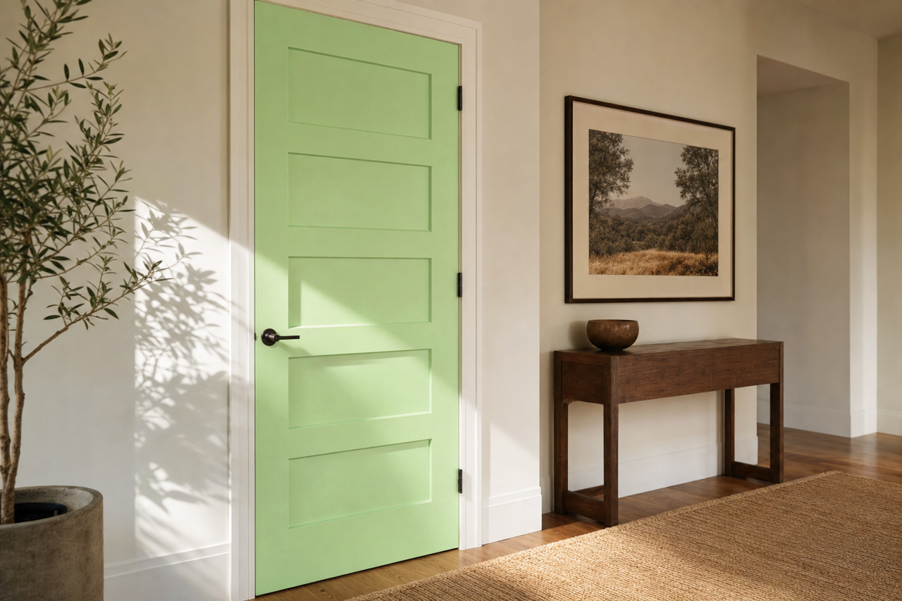 Lush Meadow by Valspar on interior-doors