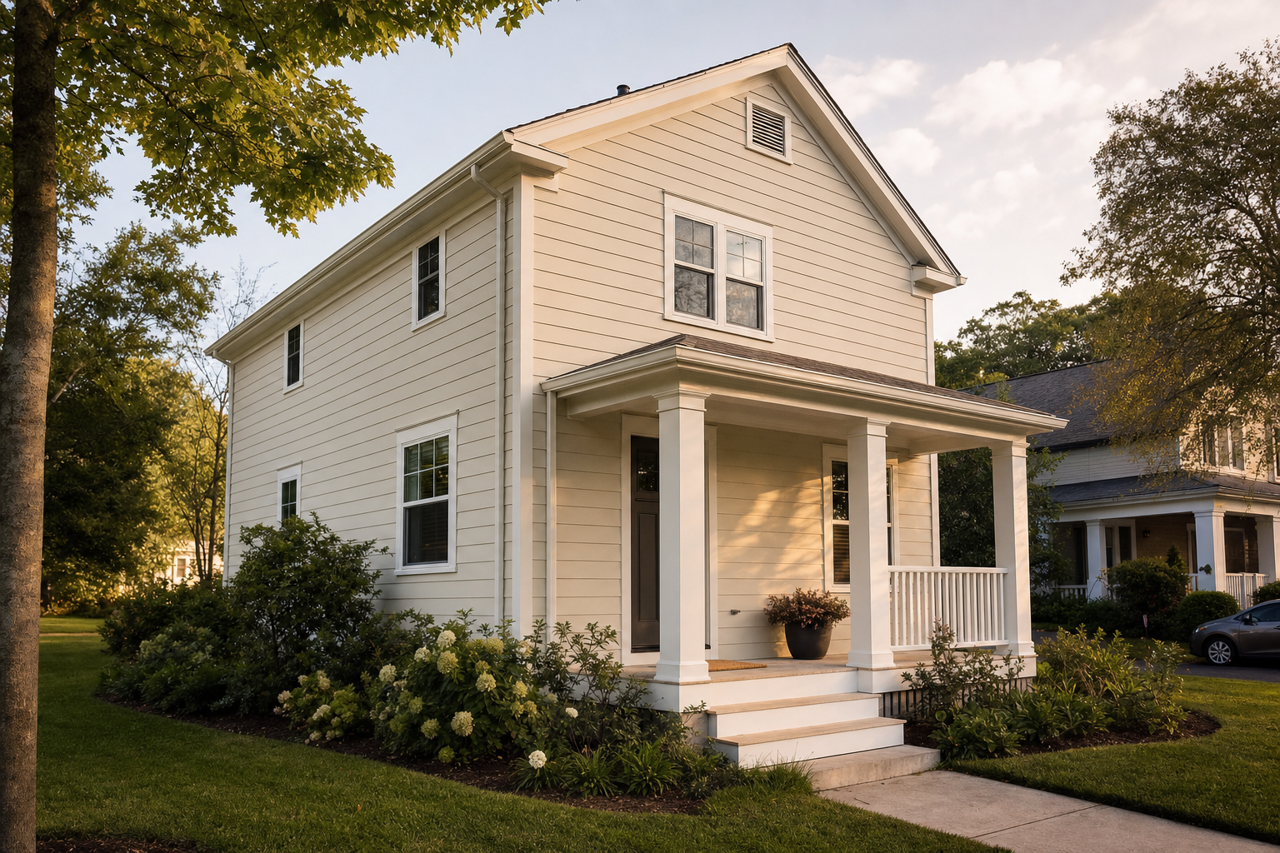 Warm Putty by Valspar on exterior