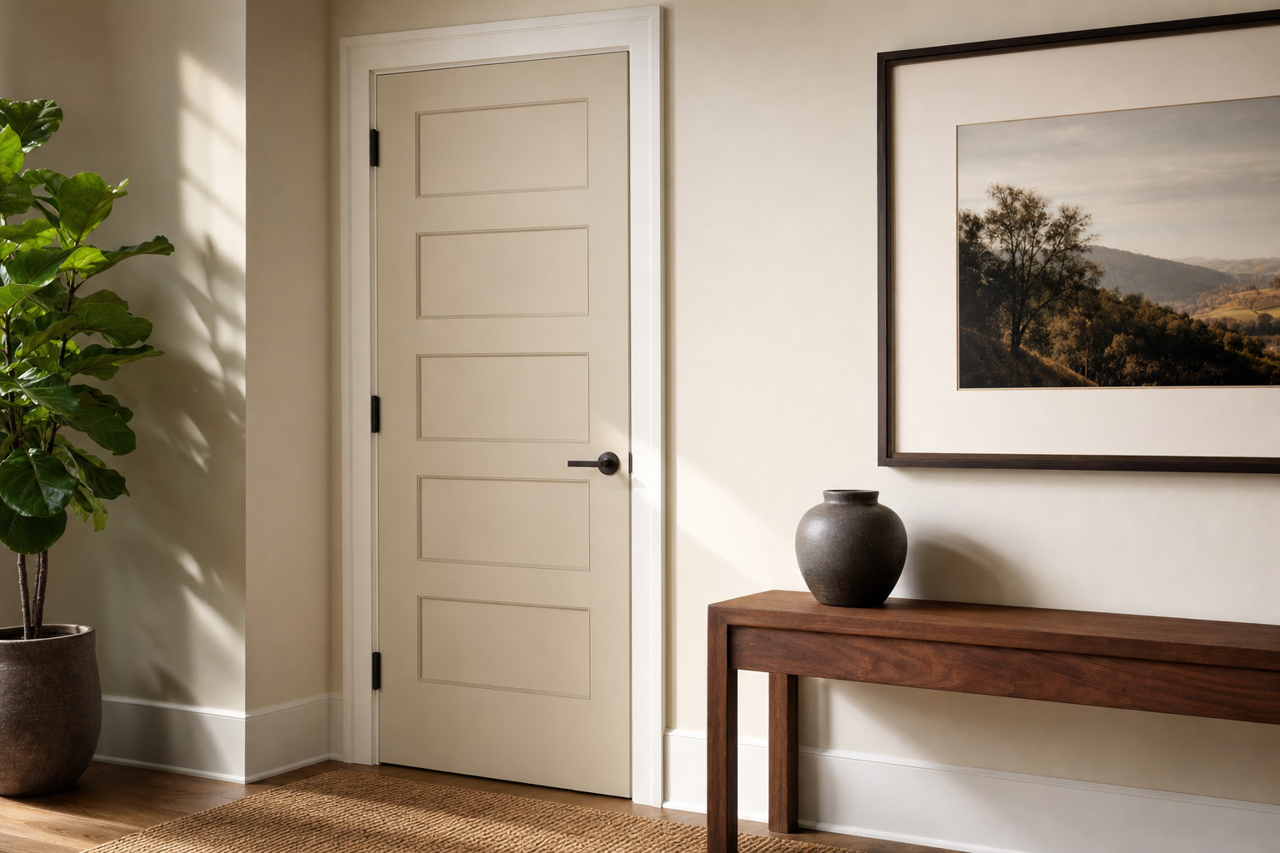 Warm Putty by Valspar on interior-doors
