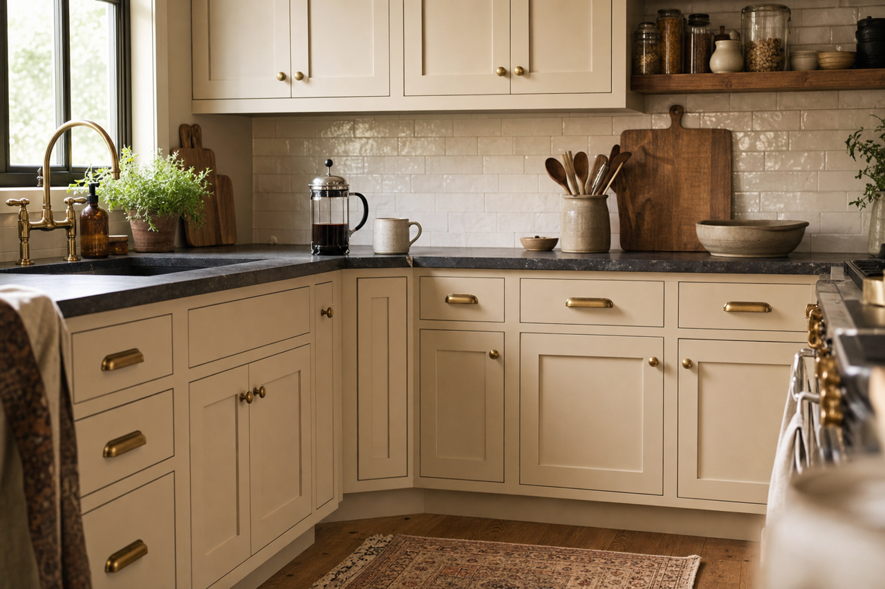 Oatbran by Valspar on cabinets
