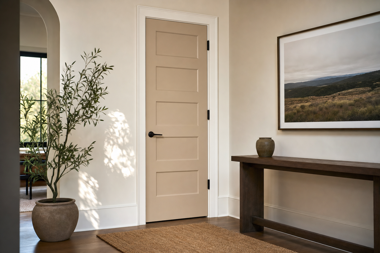 Ivory Brown by Valspar on interior-doors