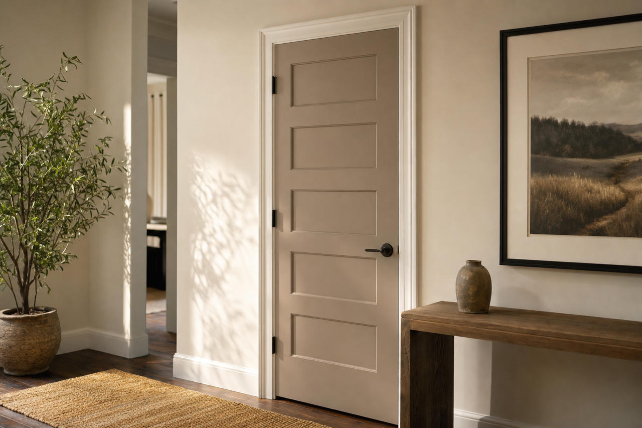 Safari Beige by Valspar on interior-doors