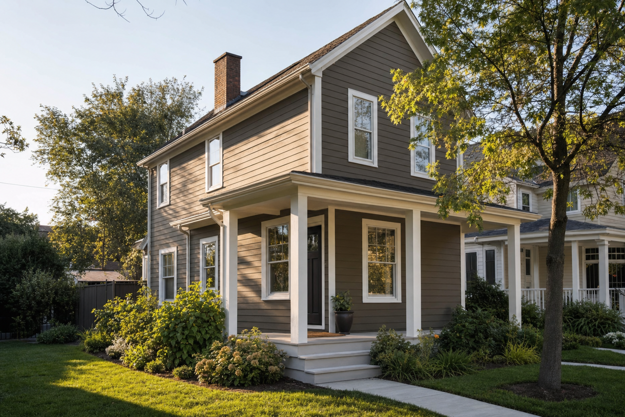 Roasted Sepia by Valspar on exterior