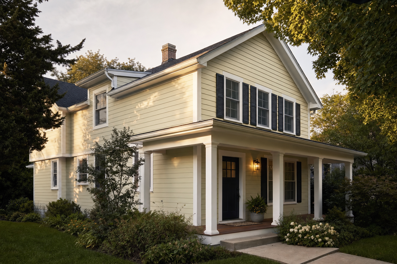 White Scallion by Valspar on exterior