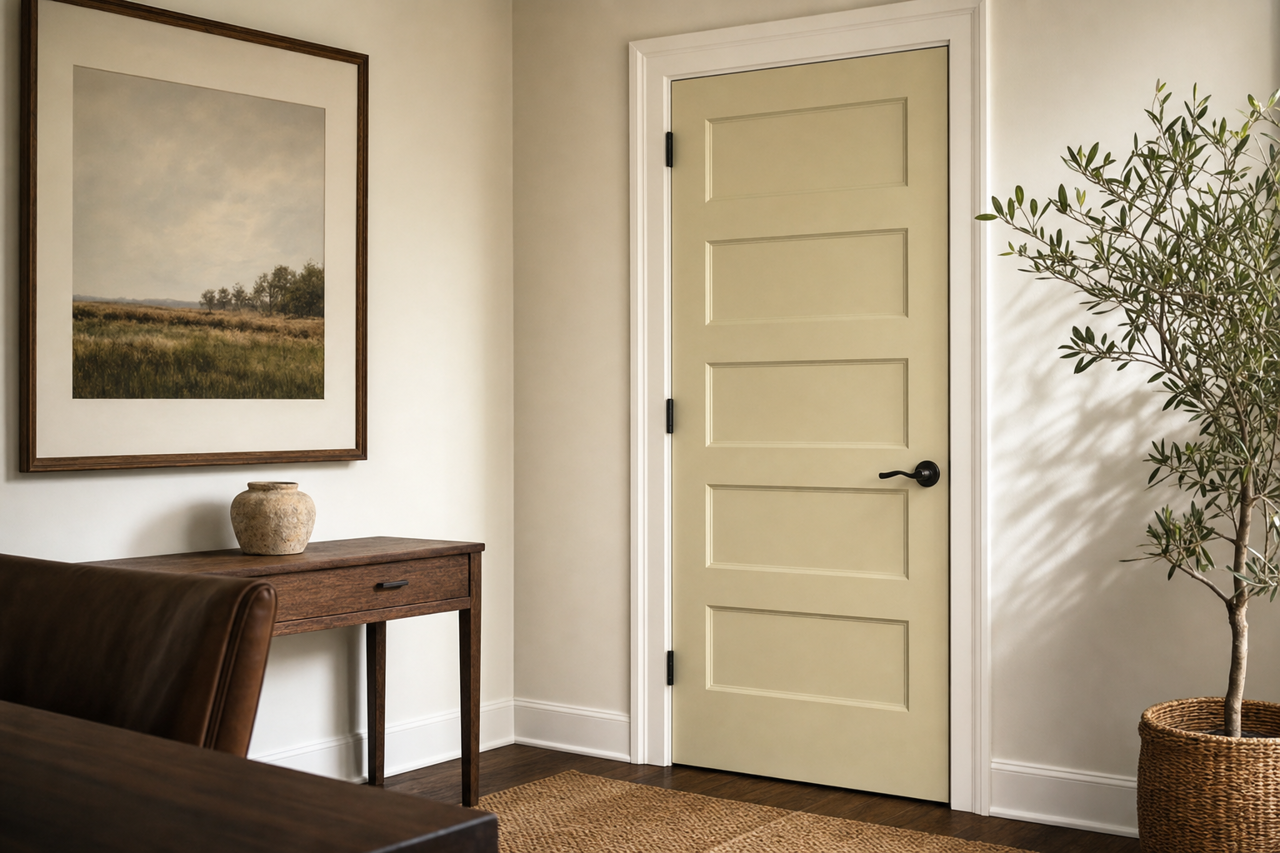 Bayou Shade by Valspar on interior-doors