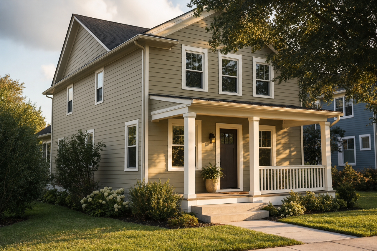 Cool Moss by Valspar on exterior
