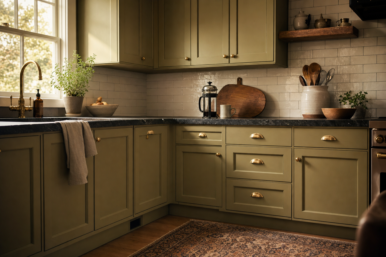 City Arboretum by Valspar on cabinets
