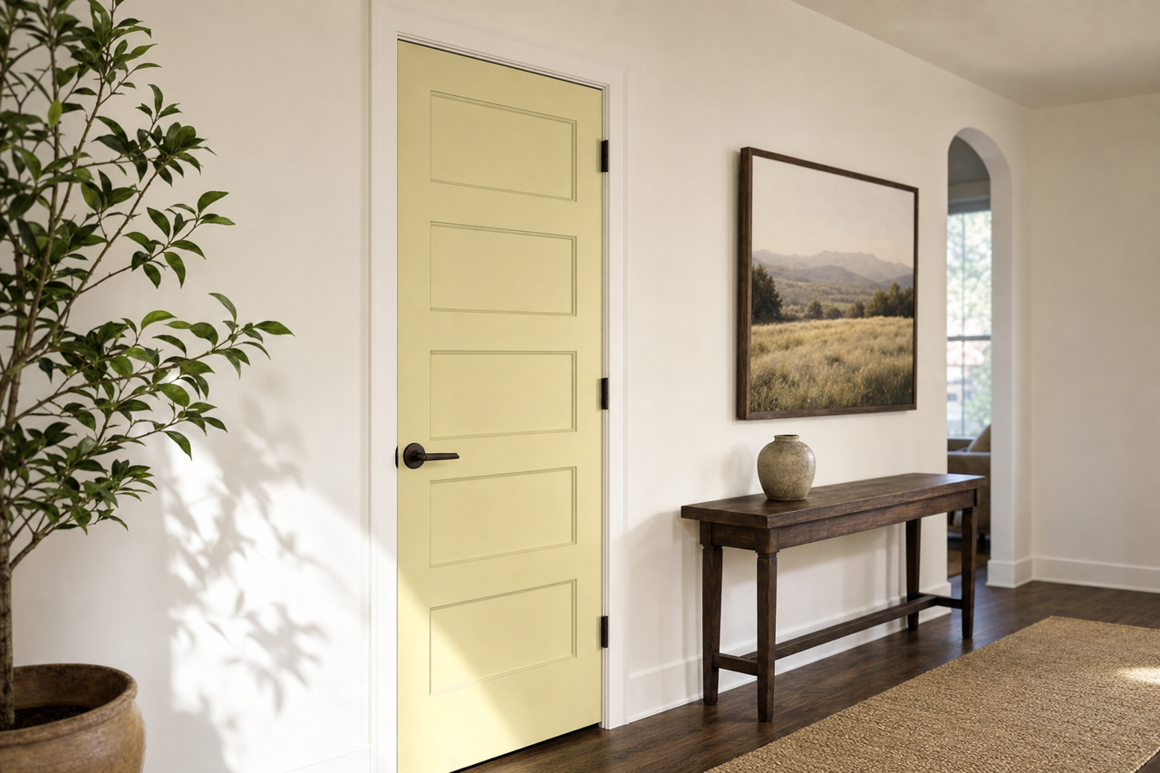 Marsh Green by Valspar on interior-doors