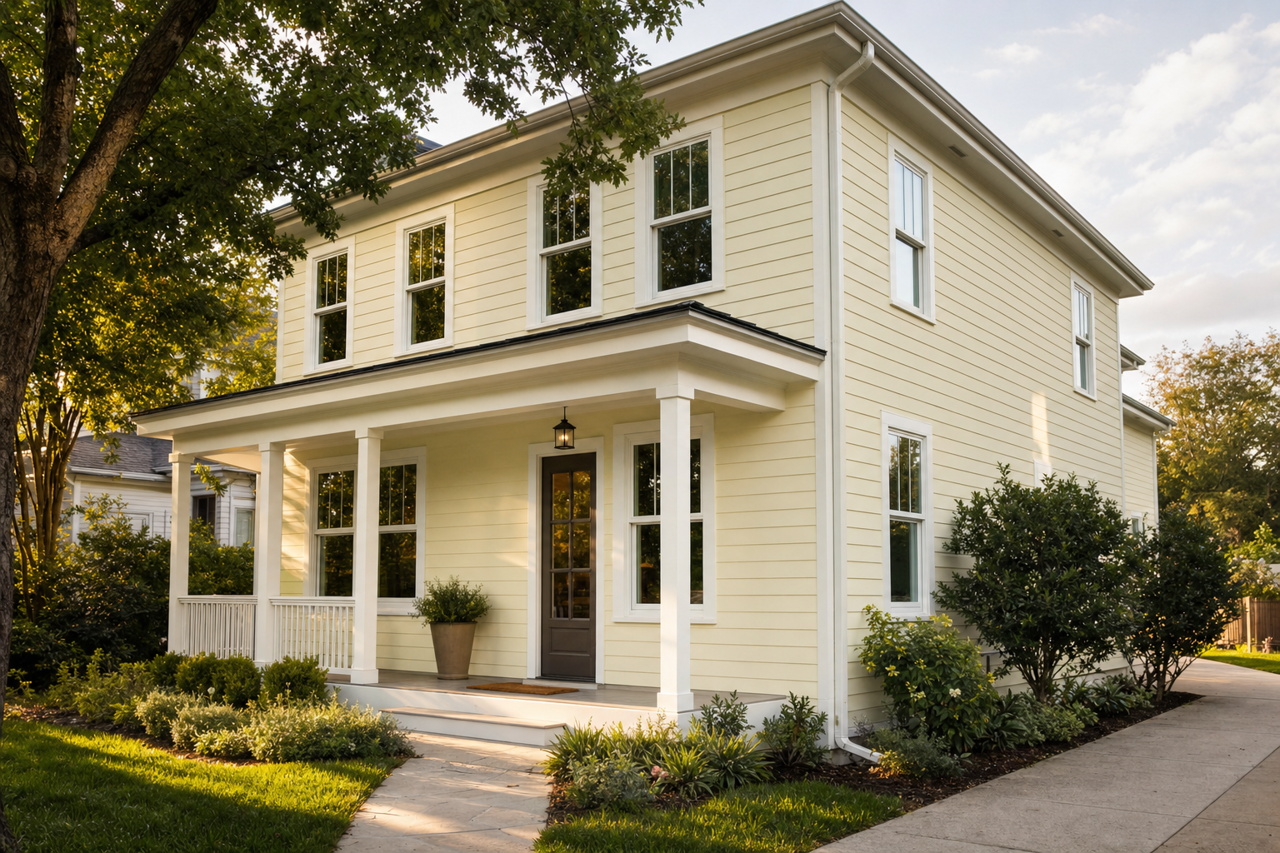 Whipped Mint by Valspar on exterior