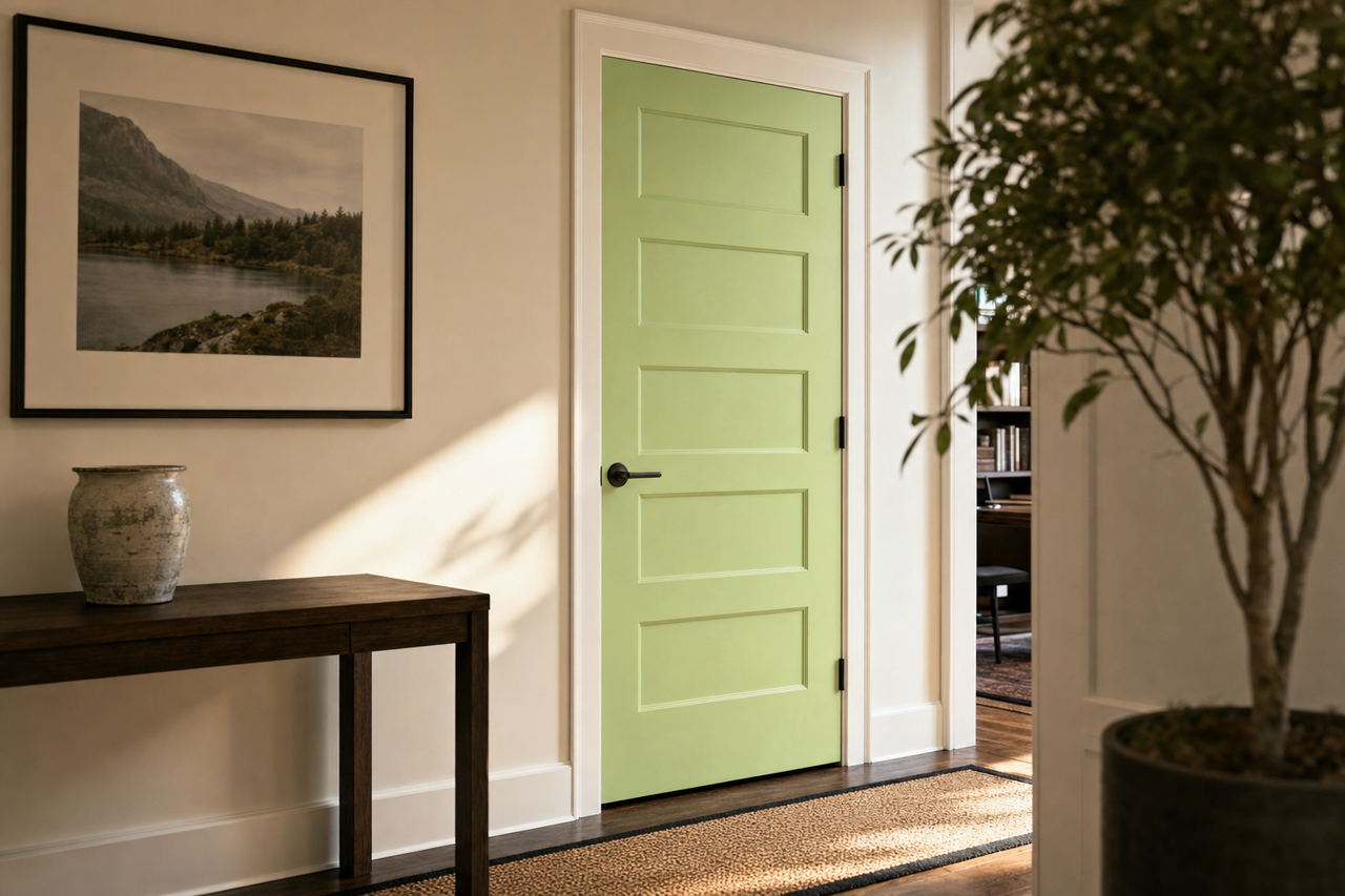 Spring Meadow by Valspar on interior-doors
