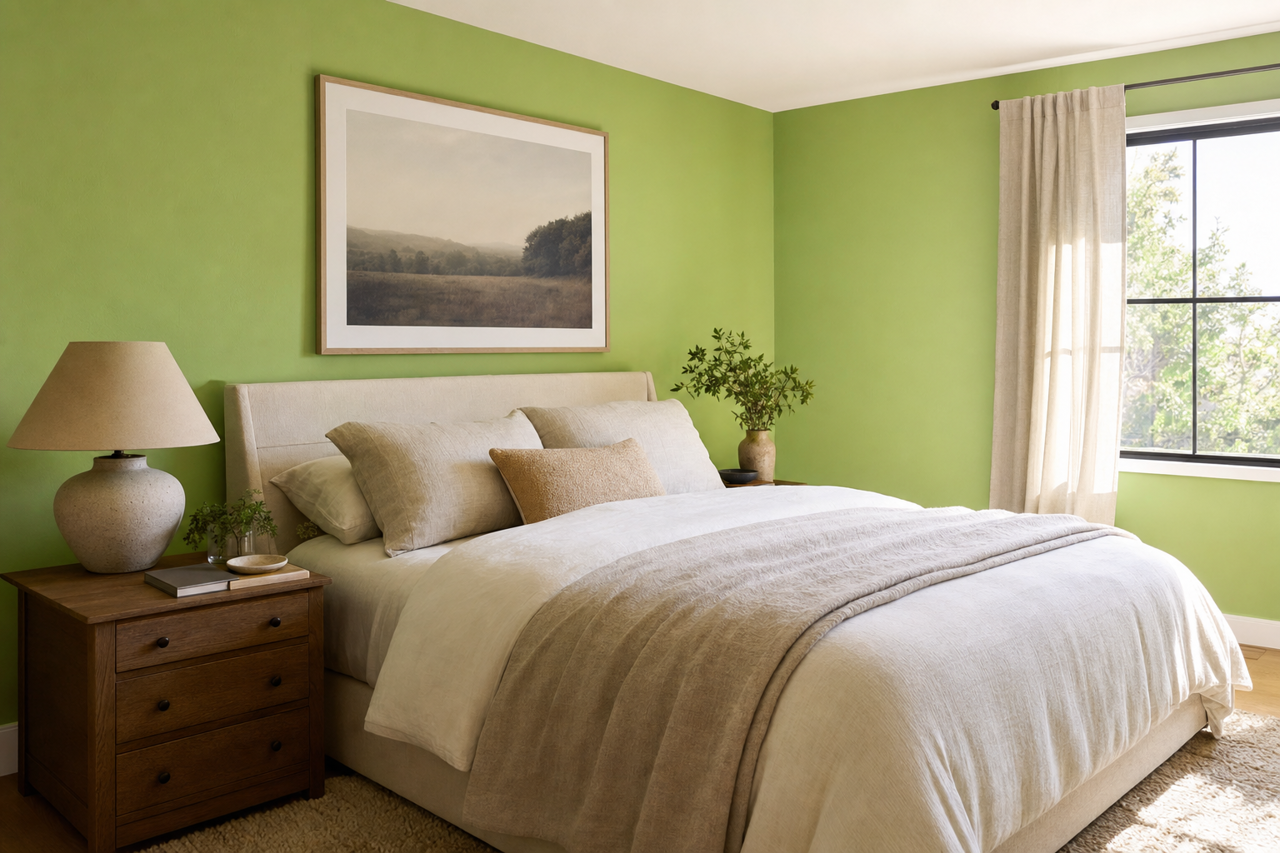 Chopped Chive by Valspar on interiors