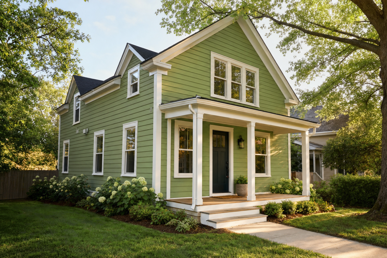 Meadow Twilight by Valspar on exterior