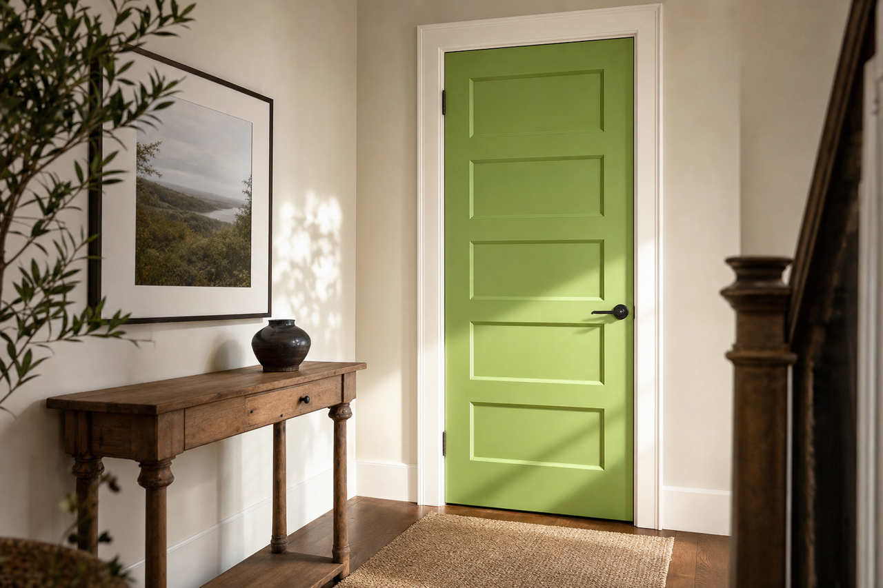 Meadow Twilight by Valspar on interior-doors