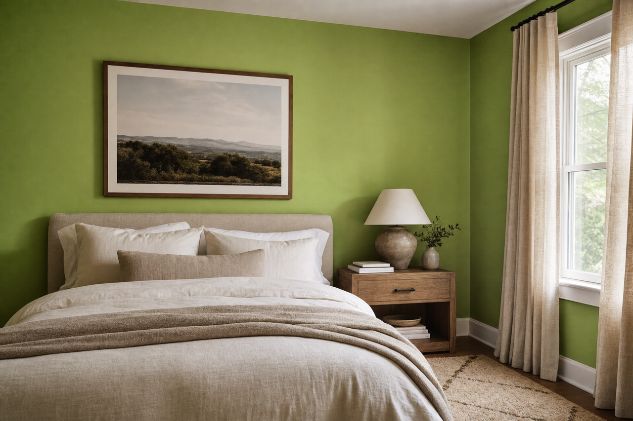 Meadow Twilight by Valspar on interiors