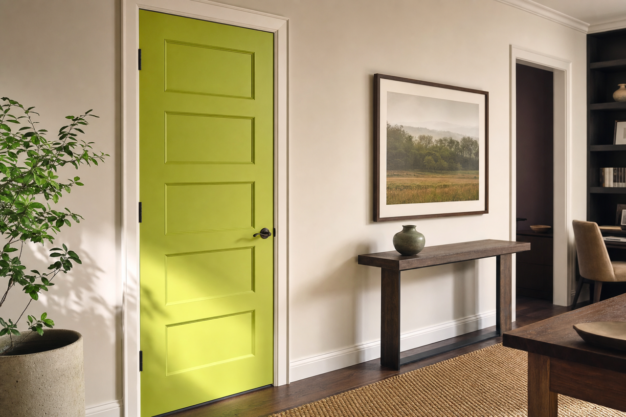 Limolicious by Valspar on interior-doors