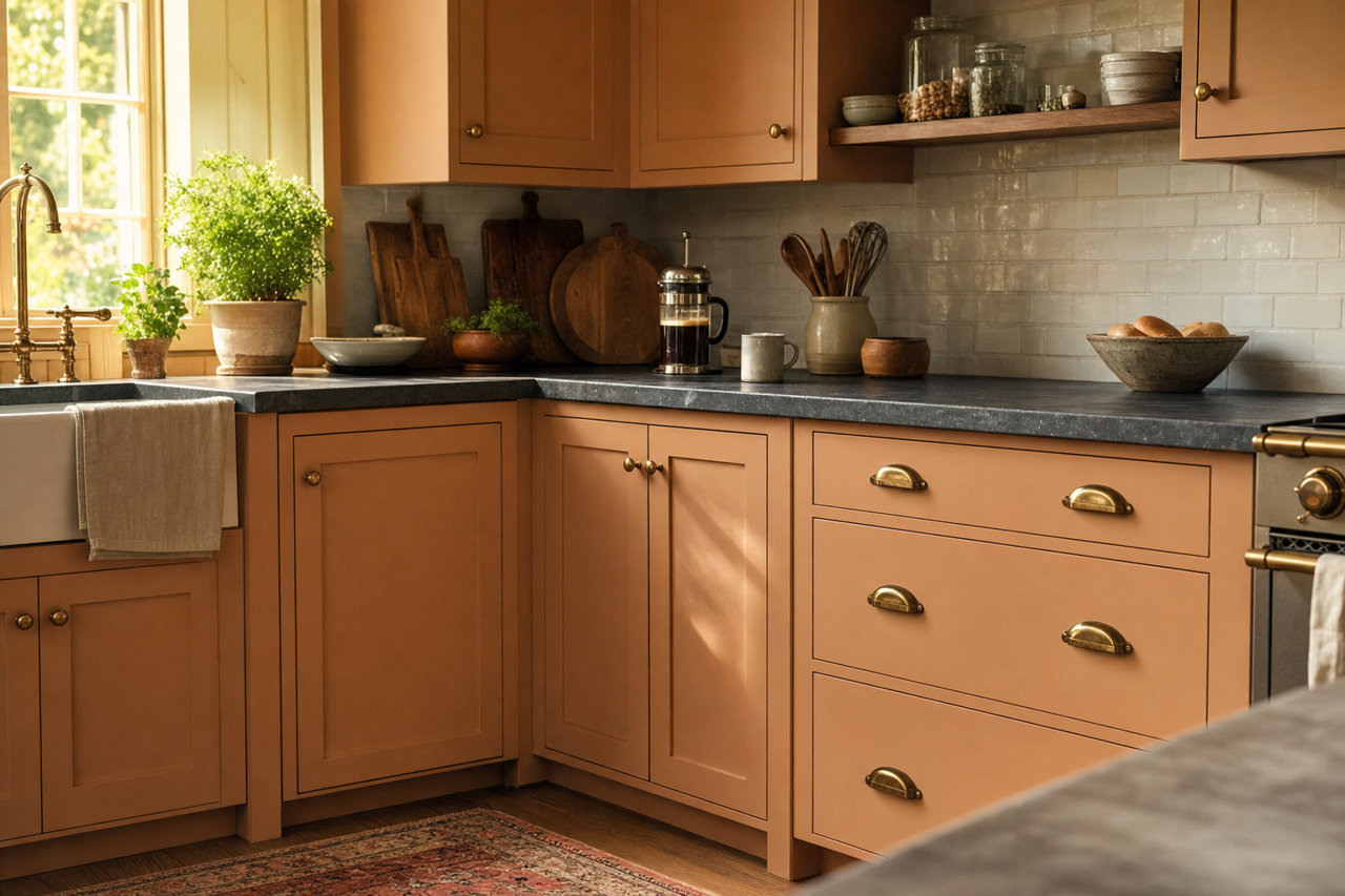 Arid Plains by Valspar on cabinets