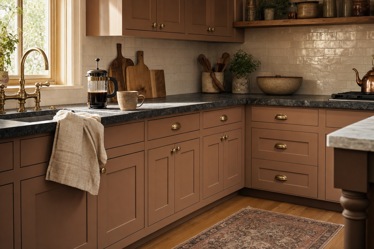 Wild Hawk by Valspar on cabinets