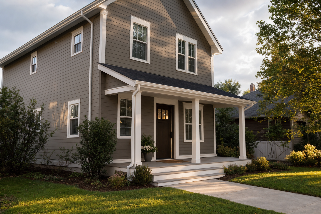 Olive Sawdust by Valspar on exterior