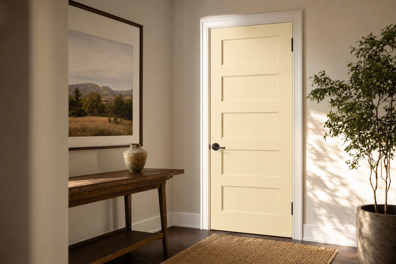 Ginger Sugar by Valspar on interior-doors