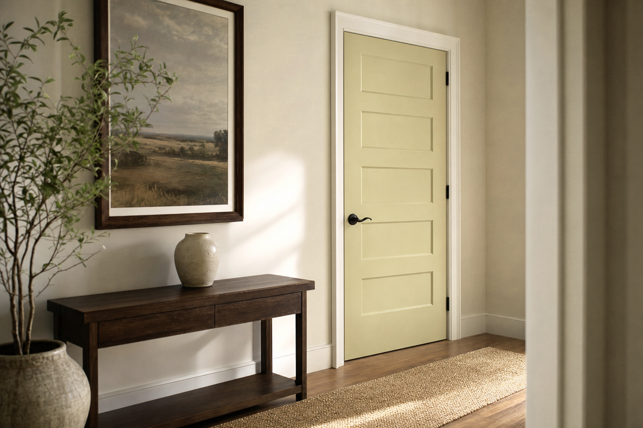 Withered Moss by Valspar on interior-doors