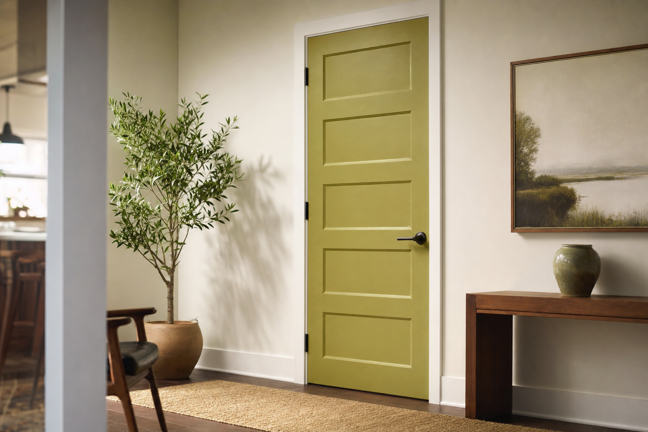 Crushed Oregano by Valspar on interior-doors