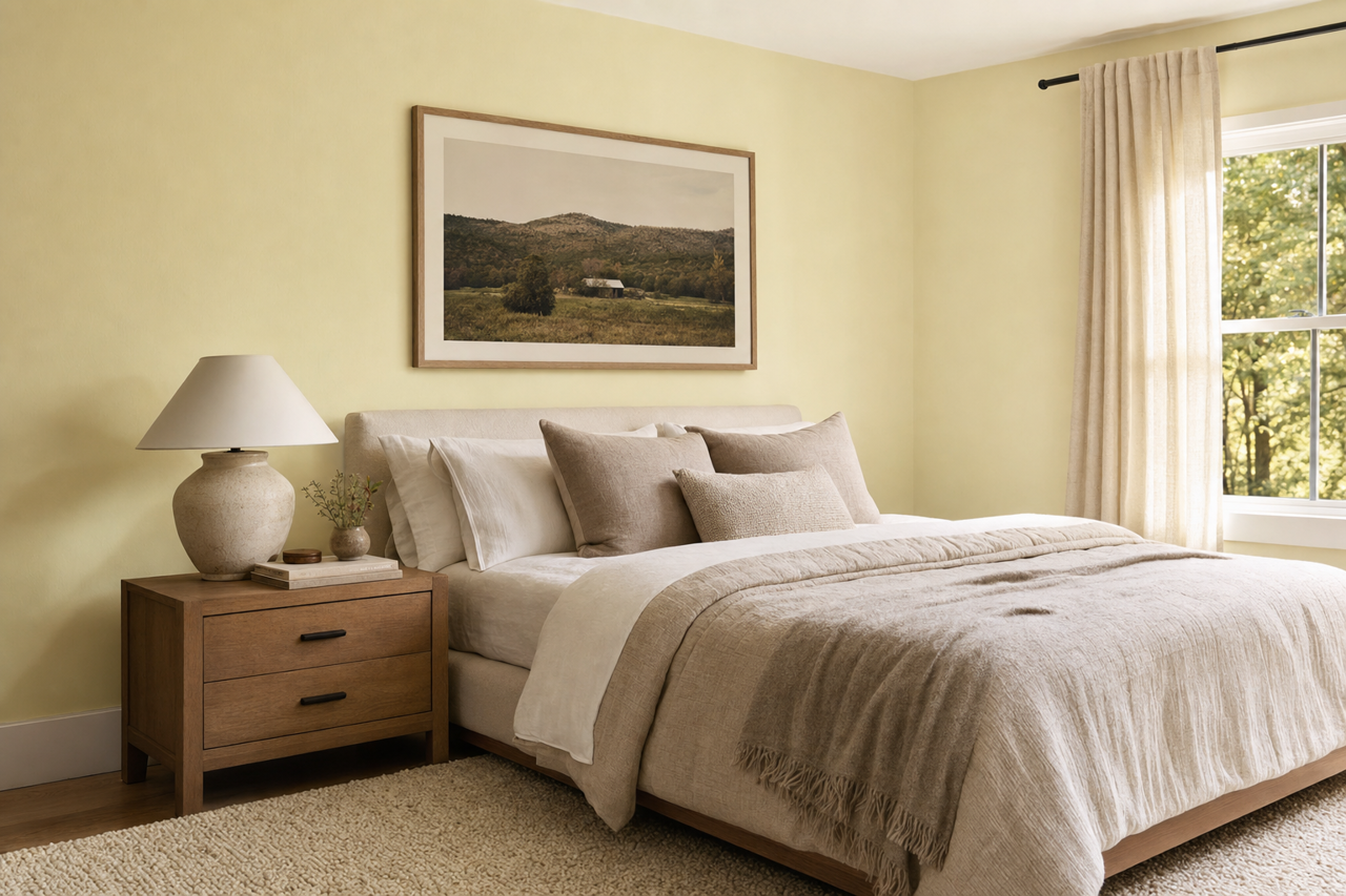 Sheer Green by Valspar on interiors