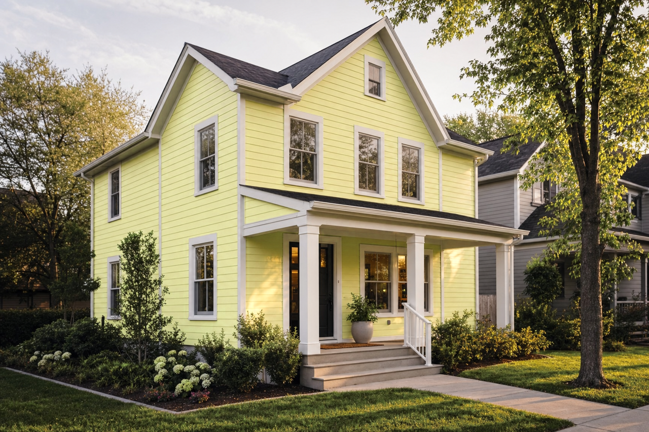 Fresh Pear by Valspar on exterior