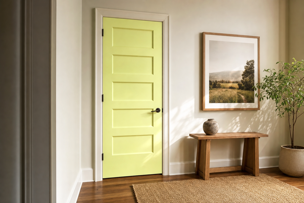 Fresh Pear by Valspar on interior-doors