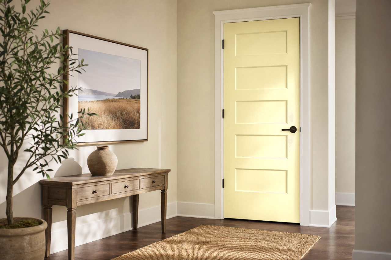 Limescent by Valspar on interior-doors